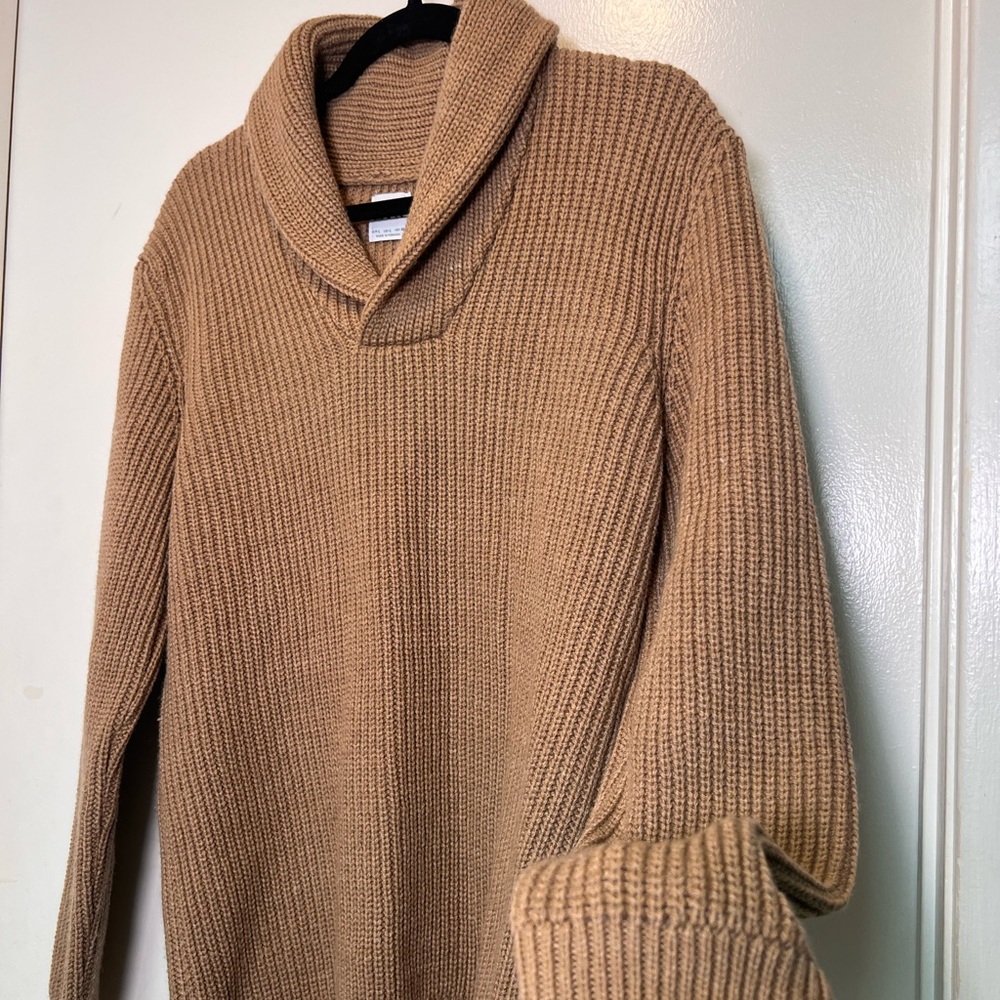 Zara menswear shawl collar pull over sweater